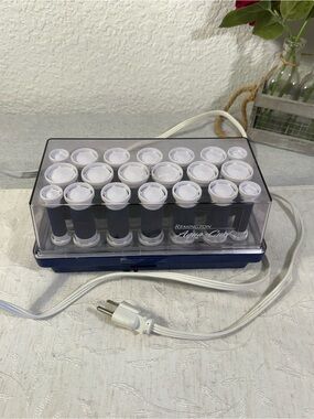 Vintage Remington Aqua-Curl Hot Roller Set Model K-40 Base w/rollers only Tested